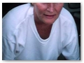 Carole on board Grog, 2002
