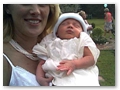 Katie and her new baby, 2005