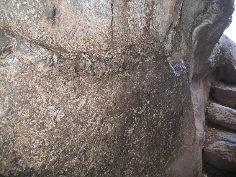 0806130028.JPG - Day 7, Friday, June 13, Cuzco. Cave carvings (snake).